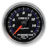 Auto Meter Gauge Cobalt Pyrometer (EGT) 2 1/16 in. 1600 Degrees F Digital Stepper Motor Analog Each AMT-6144