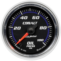 Auto Meter Gauge Cobalt Oil Pressure 2 1/16 in. 100psi Digital Stepper Motor Analog Each AMT-6153