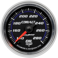 Auto Meter Gauge Cobalt Oil Temperature 2 1/16 in. 140-280 Degrees F Digital Stepper Motor Analog Each AMT-6156