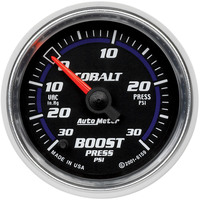 Auto Meter Gauge Cobalt Vacuum/Boost 2 1/16 in. 30 in. Hg/30psi Digital Stepper Motor Analog Each AMT-6159