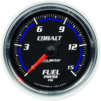 Auto Meter Gauge Cobalt Fuel Pressure 2 1/16 in. 15psi Digital Stepper Motor Analog Each AMT-6162