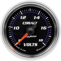 Auto Meter Gauge Cobalt Voltmeter 2 1/16 in. 18V Digital Stepper Motor Analog Each AMT-6191