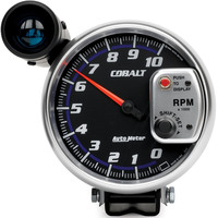 Auto Meter Gauge Cobalt Tachometer 5 in. 0-10K RPM Pedestal w/ EXT. Shift-Lite Analog Each AMT-6299