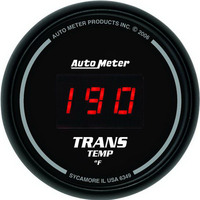 Auto Meter Gauge Sport-Comp Transmission Temperature 2 1/16 in. 340 Degrees F Digital Black Dial w/ Red LED Digital Each AMT-6349