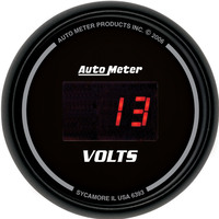 Auto Meter Gauge Sport-Comp Voltmeter 2 1/16 in. 18V Digital Black Dial w/ Red LED Digital Each AMT-6393