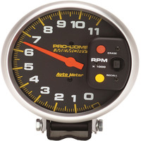 Auto Meter Gauge Pro-Comp Tachometer 5 in. 0-11k RPM Pedestal W/Peak Memory Analog Each AMT-6811