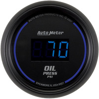 Auto Meter Gauge Oil Pressure 2 1/16 in. 100psi Digital Black Dial w/ Blue LED Digital Each AMT-6927