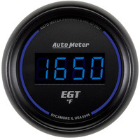 Auto Meter Gauge Pyrometer (EGT) 2 1/16 in. 1600 Degrees F Digital Black Dial w/ Blue LED Digital Each AMT-6945