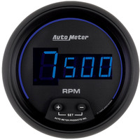 Auto Meter Gauge Tachometer 3 3/8 in. 0-10K RPM In-Dash Digital Black Dial w/ Blue LED Digital Each AMT-6997