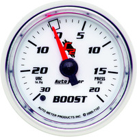 Auto Meter Gauge C2 Vacuum/Boost 2 1/16 in. 30 in. Hg/20psi Mechanical Analog Each AMT-7107