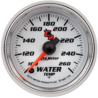 Auto Meter Gauge C2 Water Temperature 2 1/16 in. 100-260 Degrees F Digital Stepper Motor Analog Each AMT-7155