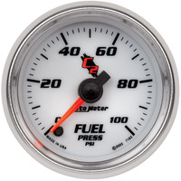 Auto Meter Gauge C2 Fuel Pressure 2 1/16 in. 100psi Digital Stepper Motor Each AMT-7163
