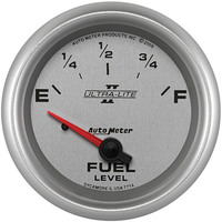 Auto Meter Gauge Ultra-Lite II Fuel Level 2 5/8 in. 0-90 Ohms Electrical Analog Each AMT-7714