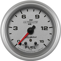 Auto Meter Gauge Ultra-Lite II Fuel Pressure 2 5/8 in. 15psi Stepper Motor w/ Peak & Warn Analog Each AMT-7761