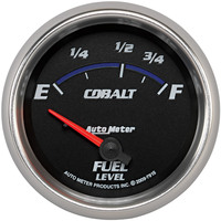 Auto Meter Gauge Cobalt Fuel Level 2 5/8 in. 73-10 Ohms Electrical Analog Each AMT-7915