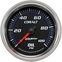 Auto Meter Gauge Cobalt Oil Pressure 2 5/8 in. 100psi Mechanical Analog Each AMT-7921