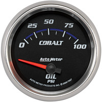 Auto Meter Gauge Cobalt Oil Pressure 2 5/8 in. 100psi Electrical Analog Each AMT-7927