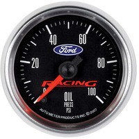 Auto Meter Gauge For Ford Racing Oil Pressure 2 1/16 in. 100psi Digital Stepper Motor Each AMT-880085
