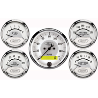 Auto Meter Gauge Kit Speedometer For Ford Masterpiece 3 1/8 in. & 2 1/16 in. Electrical Analog Set of 5 AMT-880087