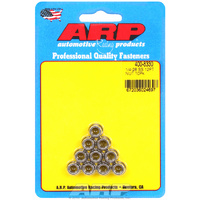 ARP 12-Point Nut Polished S/S 1/4" UNF Thread 5/16" Socket 10-Pack 400-8330 ARP 400-8330