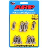 ARP Oil Pan Bolt Kit 12-Point Stainless Steel SB Chev V8 1-Piece Rubber Gasket ARP 434-1803