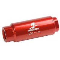Aeromotive SS Series 40 Micron Fuel Filter 3/8" NPT Ports Red Anodised Finish