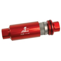 Aeromotive 100 Micron High-Flow Fuel Filter -10 Ports Red Anodised Finish
