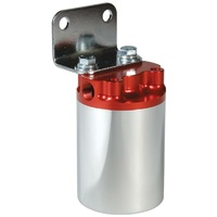 Aeromotive Canister 100 Micron High-Flow Fuel Filter 3/8" NPT Ports Red/Polished