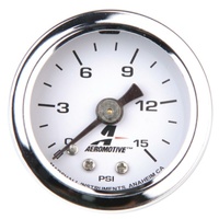 Aeromotive 1-1/2" Fuel Pressure Gauge 0-15 PSI Liquid Filled ARO15632