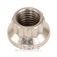 ARP 12-Point Nut Polished S/S 10mm X 1.25 Thread 12mm Socket Single Nut 400-8344 ARP-400-8344 ARP 400-8344
