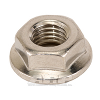 ARP Nut Hex Serrated Flange Stainless Steel Polished 5/16 in.-24 RH Thread Each ARP 400-8610