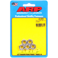 ARP Nut Hex Head Stainless Steel Polished 3/8 in.-16 Standard Thread Set of 5 ARP 400-8654