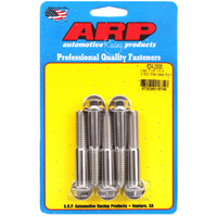 ARP Bolts Hex Head Stainless 300 Polished 7/16 in.-14 RH Thread 2.500 in. UHL Set of 5