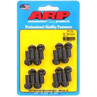 ARP Exhaust Header Bolt Kit Hex Head Black SB Chev V8 3/8" X .750" UHL 16-Pack ARP1001202 ARP 100-1202
