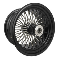 Attitude Inc Rear MaxSpoke Wheel 18x10.5 Black/Chrome 1" Axle Harley-Davidson