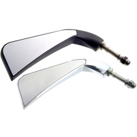 Attitude Inc Rear View Mirror Billet Black Blade LED indicators for Harley Pair