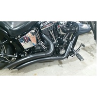 Attitude Inc Razors Black Exhaust Headers Big Radius Harley Softail 1986-2017