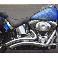 Attitude Inc Razors Chrome Exhaust Kit Big Radius Harley Softail 1986-2017