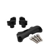 Attitude Inc Handlebar Riser Kit 1.7in Aluminium Black Machined Harley