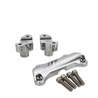 Attitude Inc Handlebar Riser Kit 1.7in Chrome/Machined Aluminium Harley