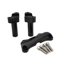 Attitude Inc Handlebar Riser Kit 3.5" Aluminium Black/Machined Harley