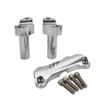 Attitude Inc Handlebar Riser Kit 3.5 Inch Aluminium Chrome Harley Set