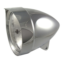 Harley Headlight assy 5-3/4' w/ tipping visor 216mm Long