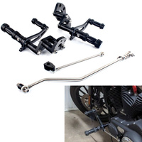 Attitude Inc Forward Control Kit 12in Black Harley Sportster XL883 XL1200 04-13