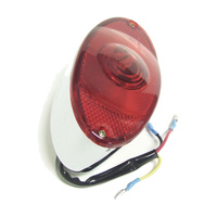 Attitude Inc Brake Tail lamp Assembly Chrome E Marked Cats Eye Oval for Harley