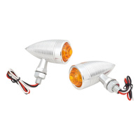 Attitude Inc Turn Signal Bee Hive Polished Billet Aluminium Set for Harley