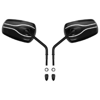 Attitude Inc Rear View Mirror 8mm Black Universal for Harley Touring Road King