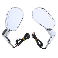 Attitude Rearview Mirror LED Turn Signals Chrome Pair Harley VROD 2009-2017