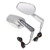 Attitude Rearview Mirror LED Turn Signals Satin Finish Pair for Harley VROD 09-1