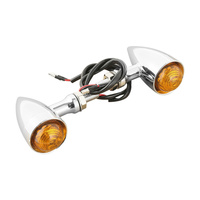 Attitude Inc LED Bullet Turn Signal Indicator Chrome Aluminium Set Universal